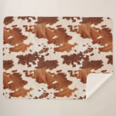 ブラウンクリームコウィドウェスタン シェルパブランケット (正面(横))