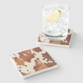 ブラウンクリームコウィドウェスタン ストーンコースター (横)