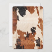 ブラウンクリームコウィドカウボーイ女性のカーボーイベビーシャワー 招待状 (裏面)