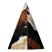 ブラウンクリームコウィド女性のカーボーイカウボーイ誕生日 パーティーハット (裏面)