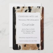 ブラウンクリームコウィド女性のカーボーイカウボーイ誕生日 招待状 (正面)