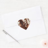 ブラウンクリームコウィド ハートシール (封筒)