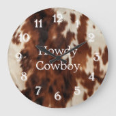 ブラウンクリームコウィド ラージ壁時計 (正面)