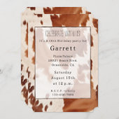 ブラウンクリームコウィド 招待状 (正面/裏面)