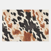 ブラウンクリームコ結婚ウィド ラッピングペーパーシート (正面3)