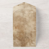 ブラウンクリームサウスウェスト結婚コウィド オールインワン招待状 (外側)