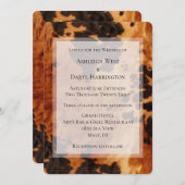 ブラウンクリームサウスウェスト結婚コウィド 招待状 (正面/裏面)