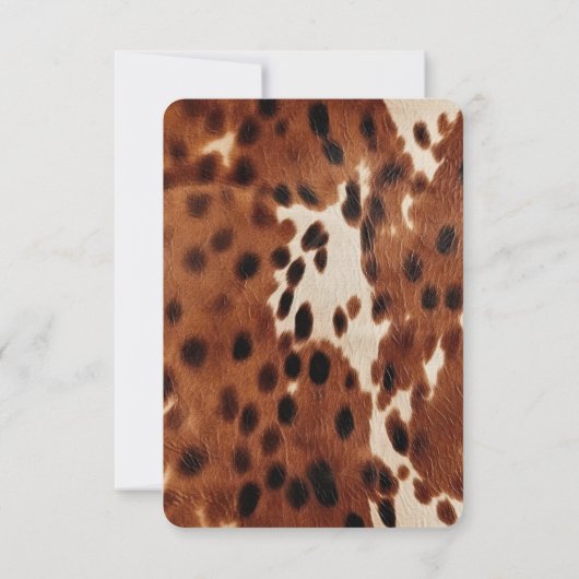 ブラウンクリームサウスウエストコウィドウェディングRSVP 出欠カード (裏面)