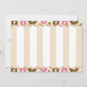 ブラウンクリームスプレッルドナッツワンサンバースデーパーティー 招待状 (裏面)