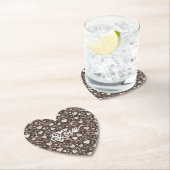 ブラウンクリームハーツ ペーパーコースター (インサイチュ)