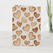 ブラウンクリームハートストライプス・ラブ カード (裏面)