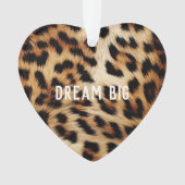 ブラウンクリームヒョウ動物 オーナメント (正面)