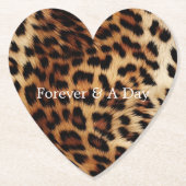 ブラウンクリームヒョウ動物 ペーパーコースター (正面)