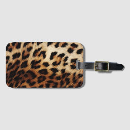 ブラウンクリームヒョウ動物 ラゲッジタグ