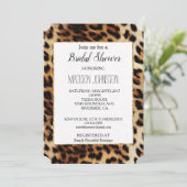 ブラウンクリームヒョウ動物 招待状 (スタンド正面)