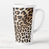 ブラウンクリームヒョウ印刷 カフェラテマグ (右)