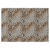 ブラウンクリームヒョウ印刷 テーブルクロス (正面(横))