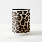 ブラウンクリームヒョウ印刷 マグカップ (中央)