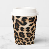 ブラウンクリームヒョウ印刷 紙コップ (裏面)