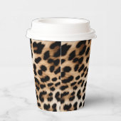 ブラウンクリームヒョウ印刷 紙コップ (右)
