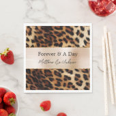 ブラウンクリームヒョウ結婚動物 スタンダードランチョンナプキン (インサイチュ)