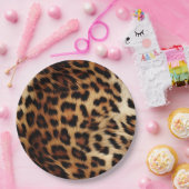 ブラウンクリームヒョウ結婚動物 ペーパープレート (パーティー)