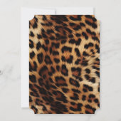 ブラウンクリームヒョウ結婚動物 招待状 (裏面)