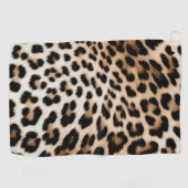 ブラウンクリームヒョウ ゴルフタオル (横)