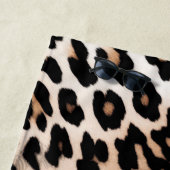 ブラウンクリームヒョウ ビーチタオル (インサイチュ)