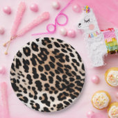 ブラウンクリームヒョウ ペーパープレート (パーティー)