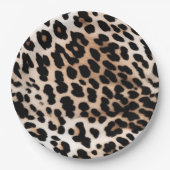 ブラウンクリームヒョウ ペーパープレート (正面)