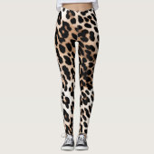 ブラウンクリームヒョウ レギンス (正面)