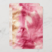 ブラウンクリームピンク女性のカーボーイ牛革誕生日 招待状 (正面/裏面)