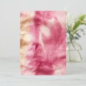 ブラウンクリームピンク女性のカーボーイ牛革誕生日 招待状 (スタンド正面)