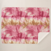 ブラウンクリームピンク女性のカーボーイ牛革 シェルパブランケット (正面(横))