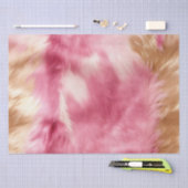 ブラウンクリームピンク女性のカーボーイ牛革 薄葉紙 (クラフト)