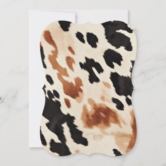 ブラウンクリームブラックウエスタンコウィド 招待状 (裏面)