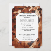 ブラウンクリームブラックコウィドブライダルシャワー 招待状 (正面)