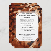 ブラウンクリームブラックコウィドブライダルシャワー 招待状 (正面/裏面)