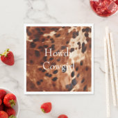 ブラウンクリームブラックコウィド スタンダードランチョンナプキン (インサイチュ)