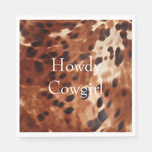 ブラウンクリームブラックコウィド スタンダードランチョンナプキン (正面)