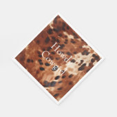 ブラウンクリームブラックコウィド スタンダードランチョンナプキン (角)