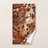 ブラウンクリームブラックコウィド バスタオルセット (ハンドタオル)