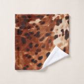 ブラウンクリームブラックコウィド バスタオルセット (ウォッシュタオル)