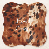 ブラウンクリームブラックコウィド ペーパーコースター (正面)