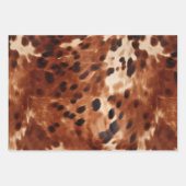 ブラウンクリームブラックコウィド ラッピングペーパーシート (正面)