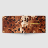 ブラウンクリームブラックコ結婚ウィド ゲストブック (全面)