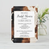 ブラウンクリームブラックサウスウェスト女性のカーボーイコウィド 招待状 (スタンド正面)