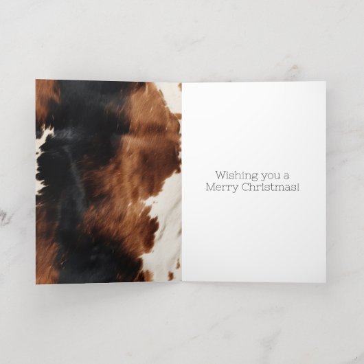 ブラウンクリームブラック南西コウィドクリスマス 箔シーズンカード (内側レイダウン)