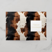 ブラウンクリームブラック南西コウィドクリスマス 箔シーズンカード (外側レイダウン)